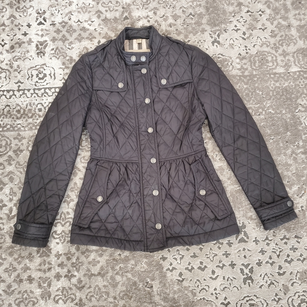 Burberry Black Quilted Jacket Size XS - Picture 1 of 7